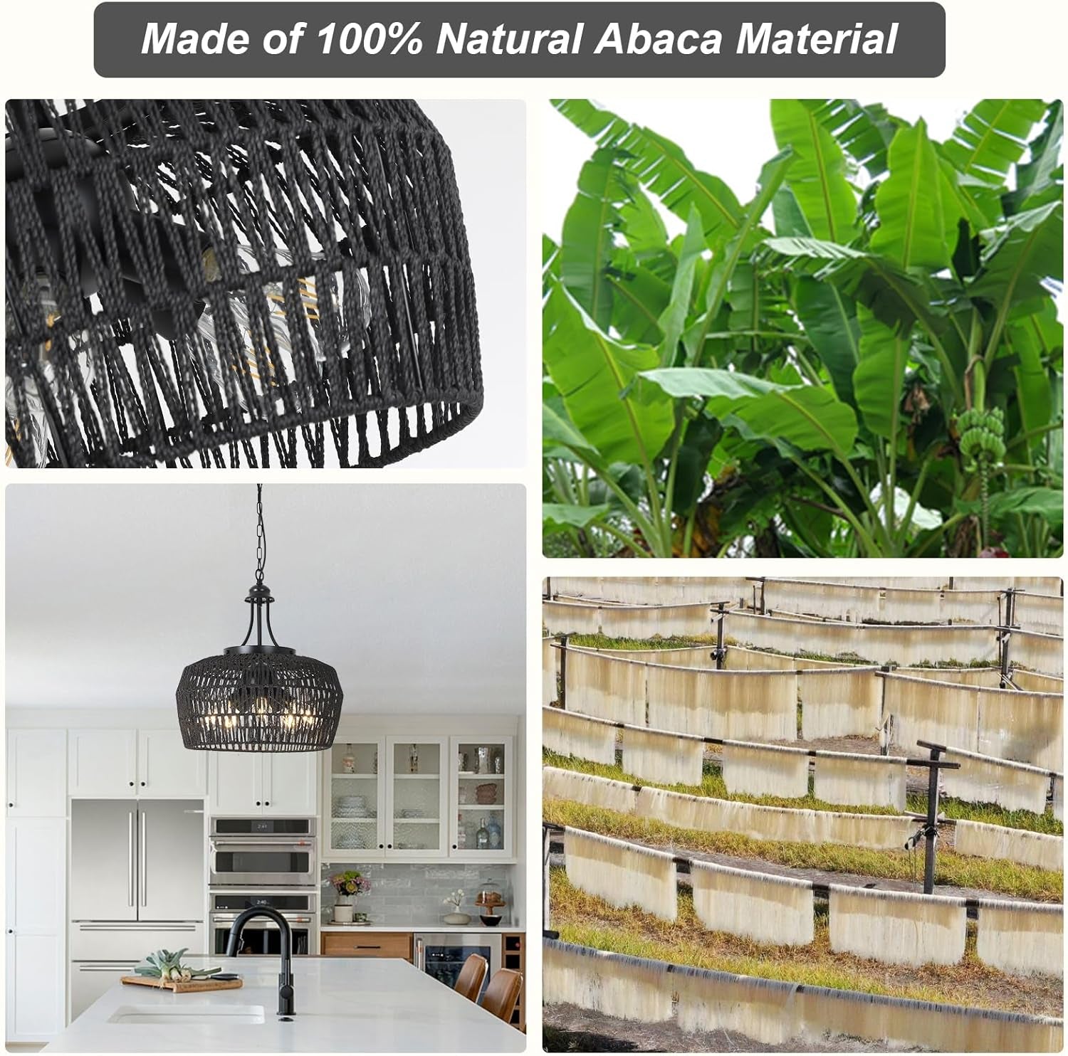 Black Farmhouse Chandelier – 5-Light Dining Room Fixture